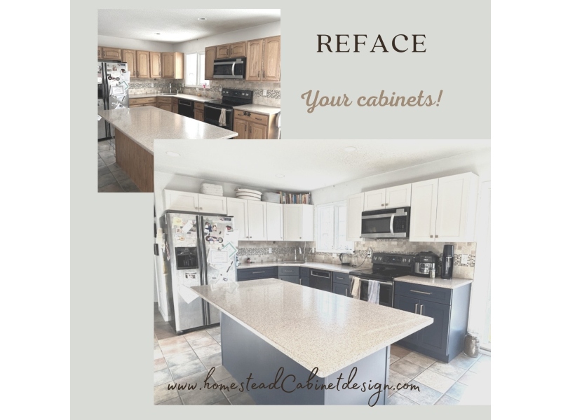 Cabinet refacing before and after — updated kitchen doors and veneers without full replacement in Massachusetts