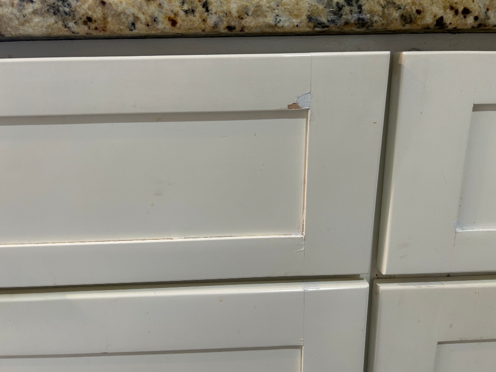 Chipping cabinet paint — common problem cabinet painting fixes in Massachusetts kitchens