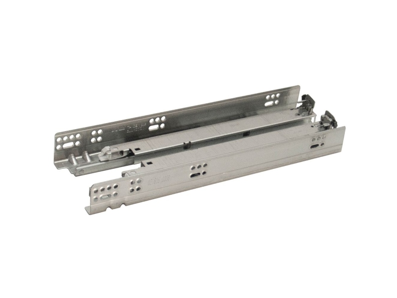 Soft-close full extension drawer slides installed in kitchen cabinet