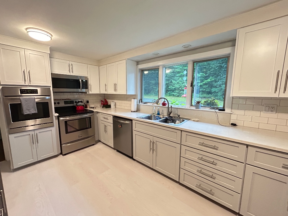 Kitchen cabinet refacing result in West Brookfield, MA second view