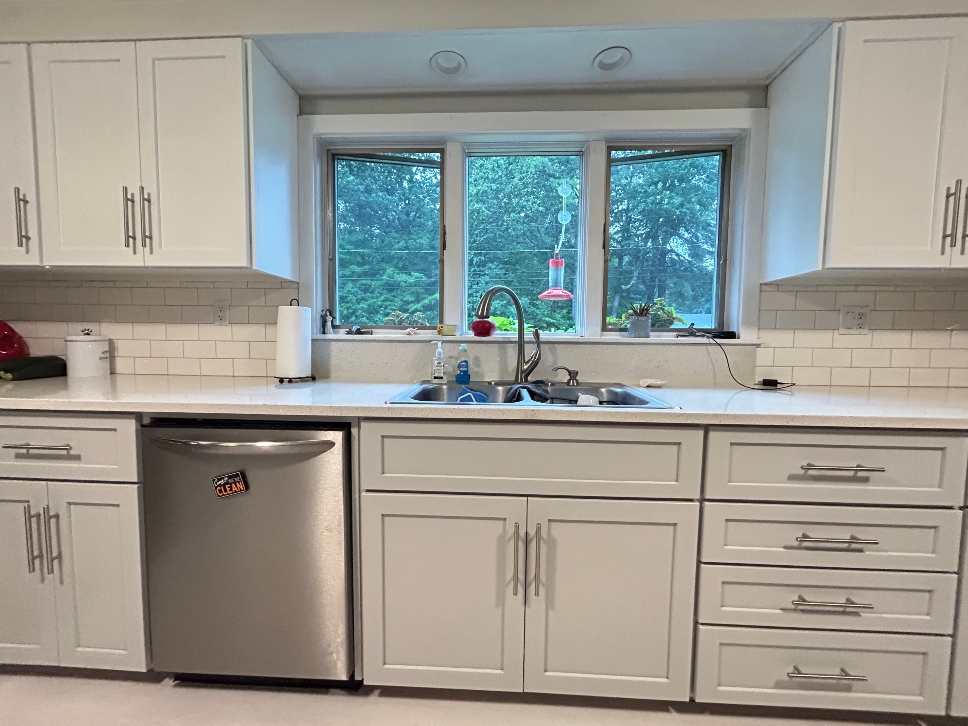 Updated kitchen after cabinet refacing in West Brookfield, MA